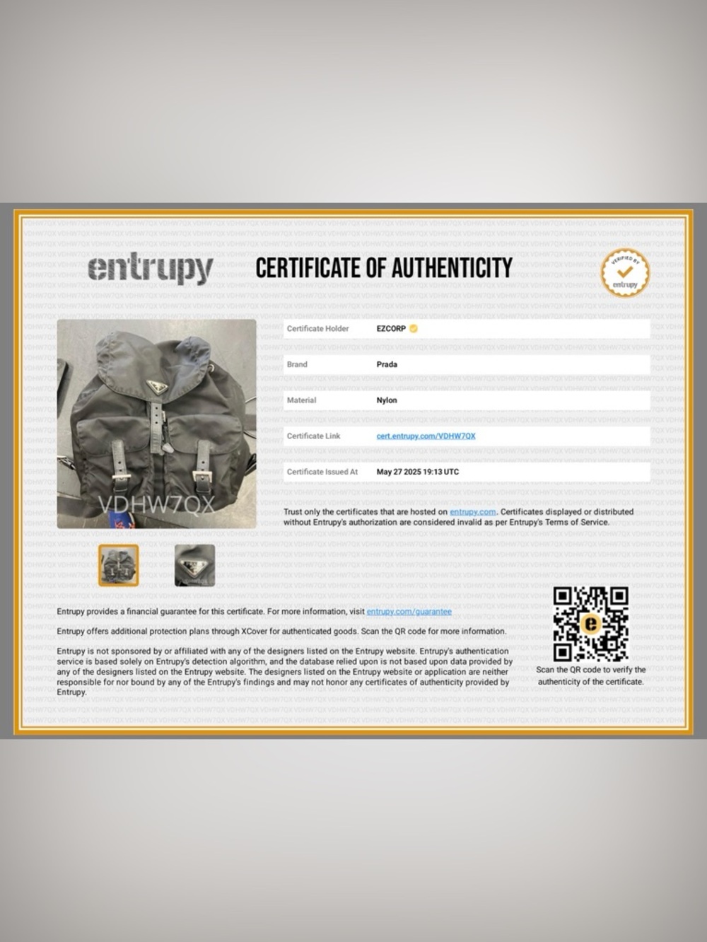 Prada Vela Black Nylon Backpack - Picture 12 of 16